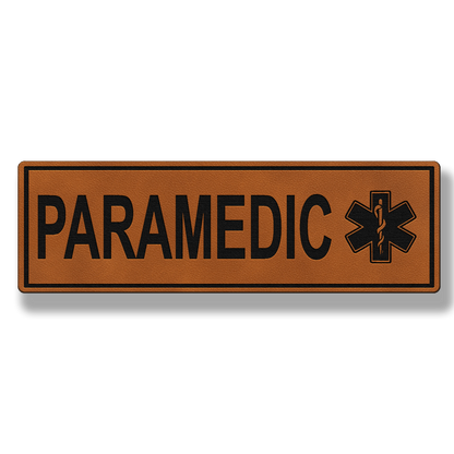 8" PARAMEDIC Leatherette Patch
