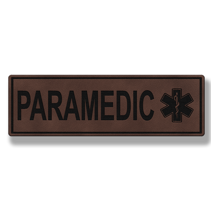 8" PARAMEDIC Leatherette Patch