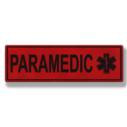 8" PARAMEDIC Leatherette Patch