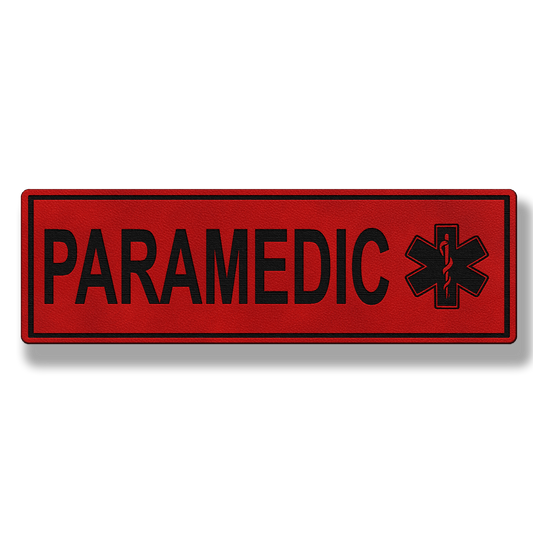 8" PARAMEDIC Leatherette Patch