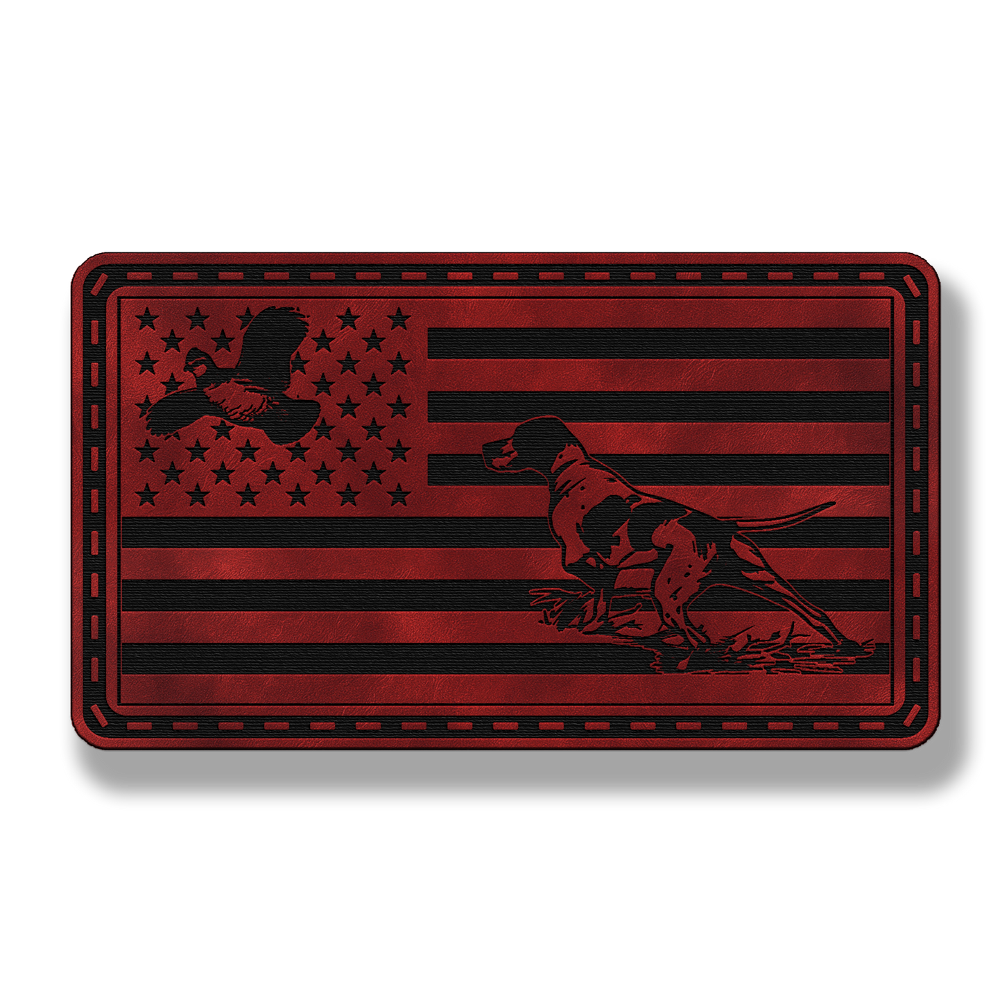 Pointer & Quail Flag Patch – Leatherette Morale Patch