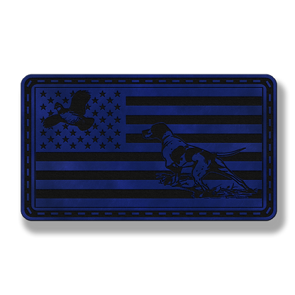 Pointer & Quail Flag Patch – Leatherette Morale Patch