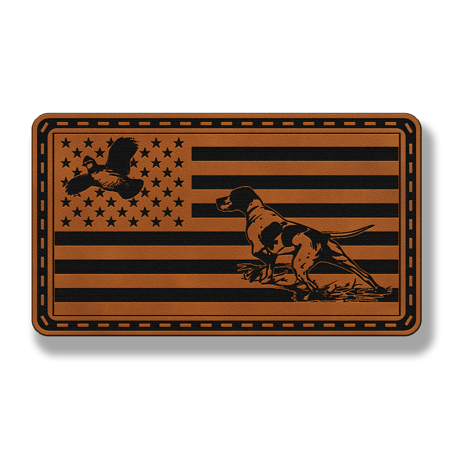 Pointer & Quail Flag Patch – Leatherette Morale Patch