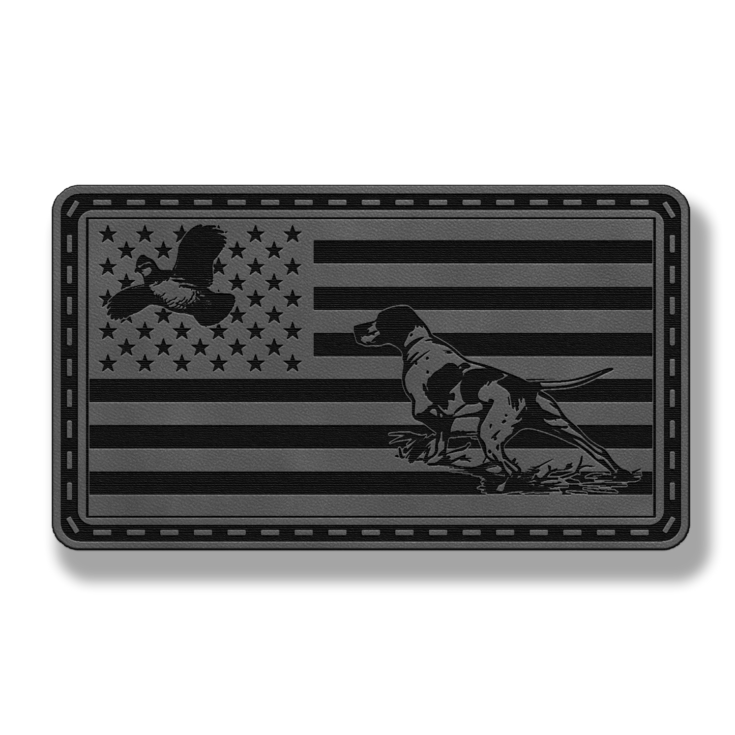 Pointer & Quail Flag Patch – Leatherette Morale Patch