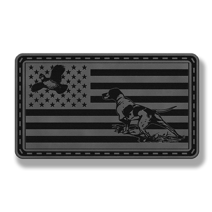 Pointer & Quail Flag Patch – Leatherette Morale Patch