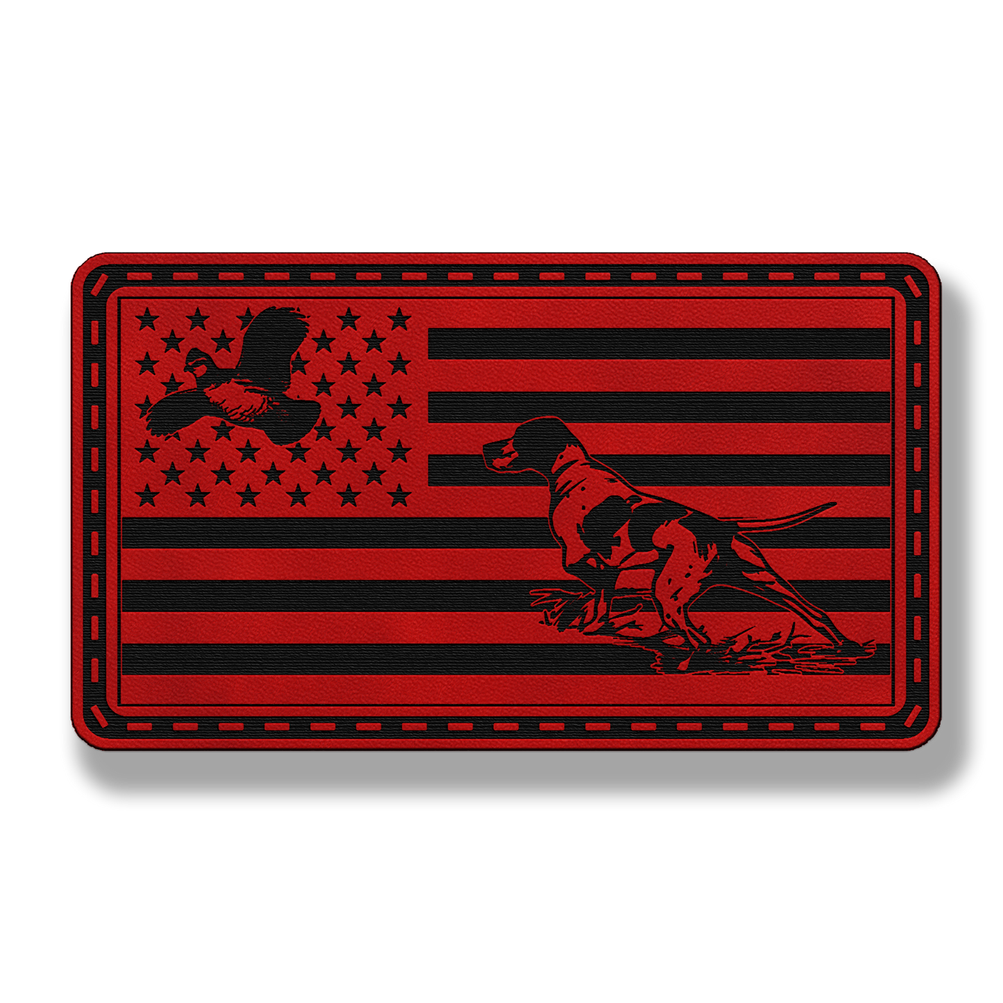 Pointer & Quail Flag Patch – Leatherette Morale Patch