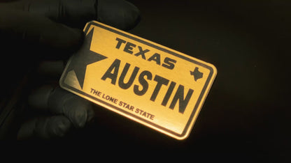 Custom Texas Plate Patch – Personalized Acrylic Name Patch (2 Styles)