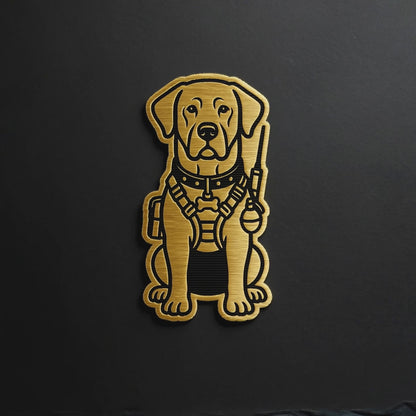 Lifetime Labrador Dog Patch – Gold Brushed Acrylic Morale Patch