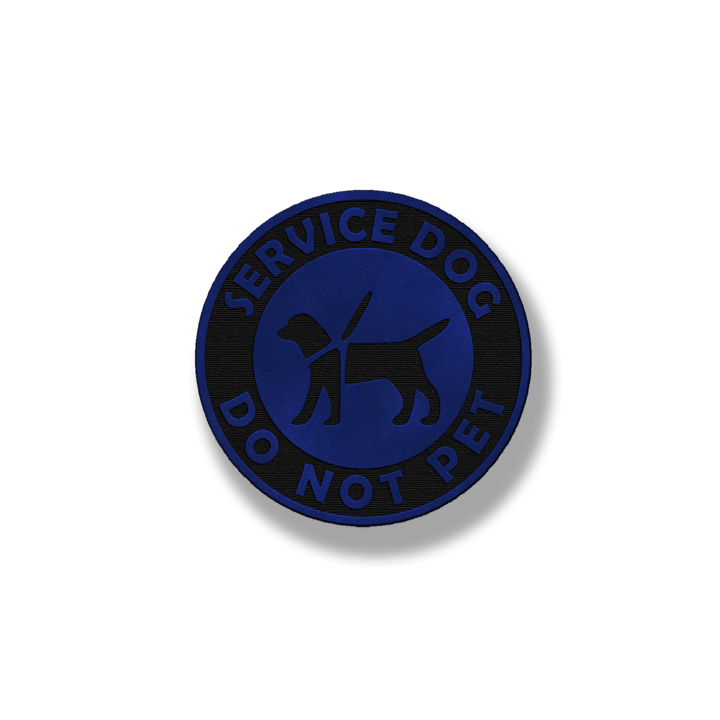 Round Service Dog Do Not Pet - Leatherette Patch