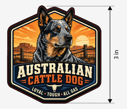 PREORDER - Australian Cattle Dog Loyal Tough All Gas – Leatherette Morale Patch