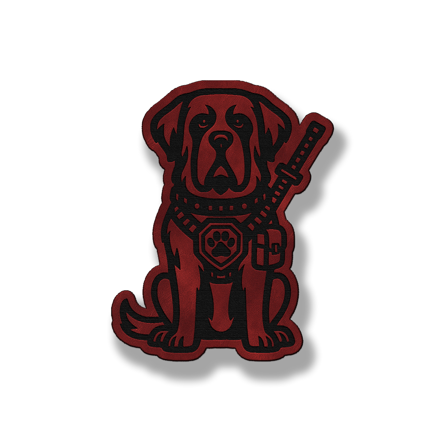 Tactical Saint Bernard Dog Patch – Leatherette Morale Patch