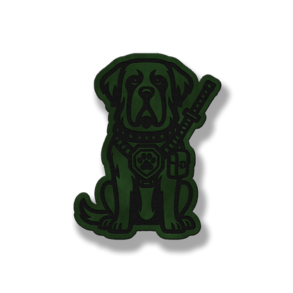 Tactical Saint Bernard Dog Patch – Leatherette Morale Patch