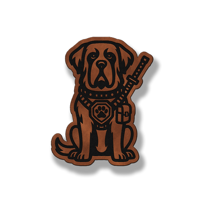 Tactical Saint Bernard Dog Patch – Leatherette Morale Patch