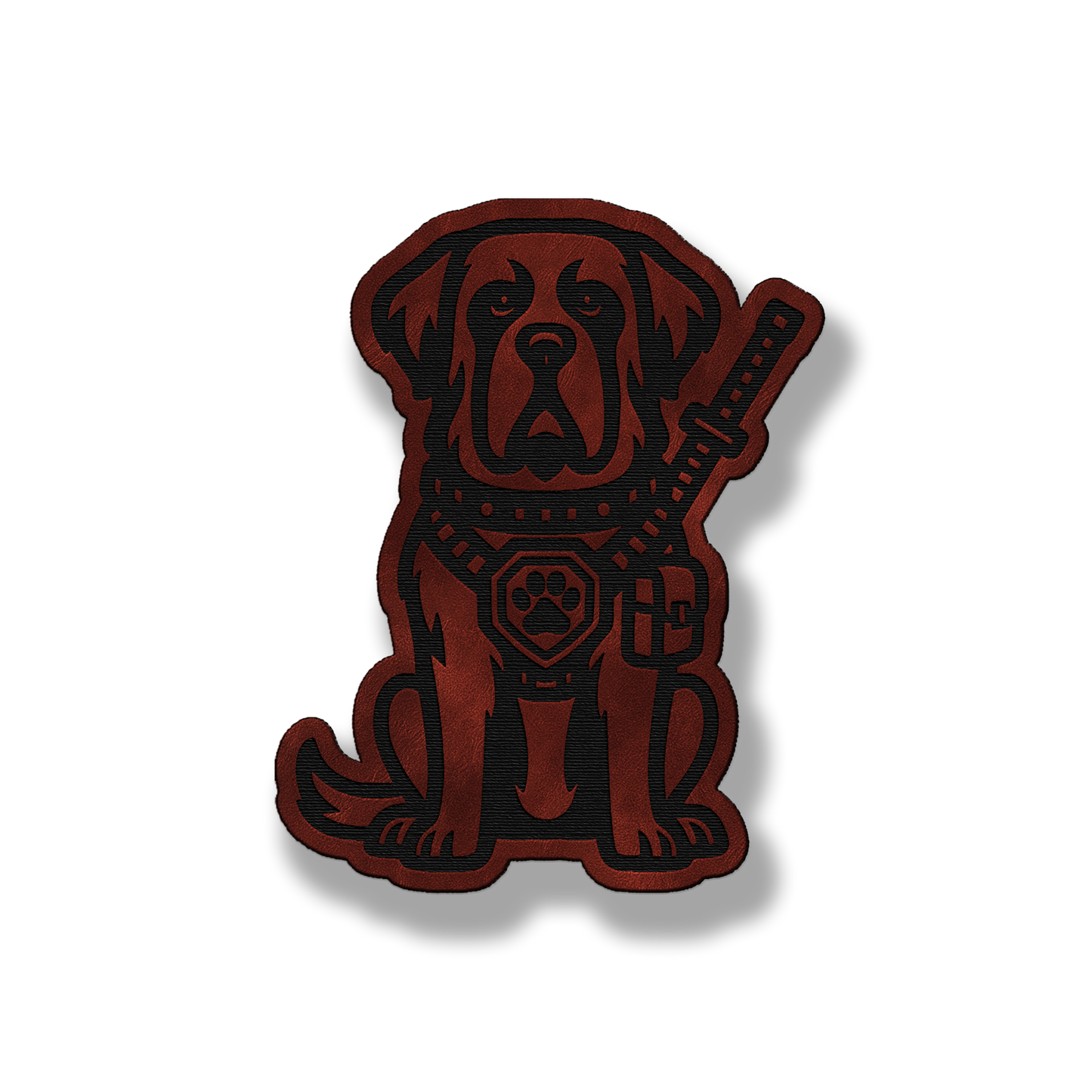 Tactical Saint Bernard Dog Patch – Leatherette Morale Patch