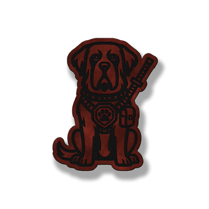 Tactical Saint Bernard Dog Patch – Leatherette Morale Patch