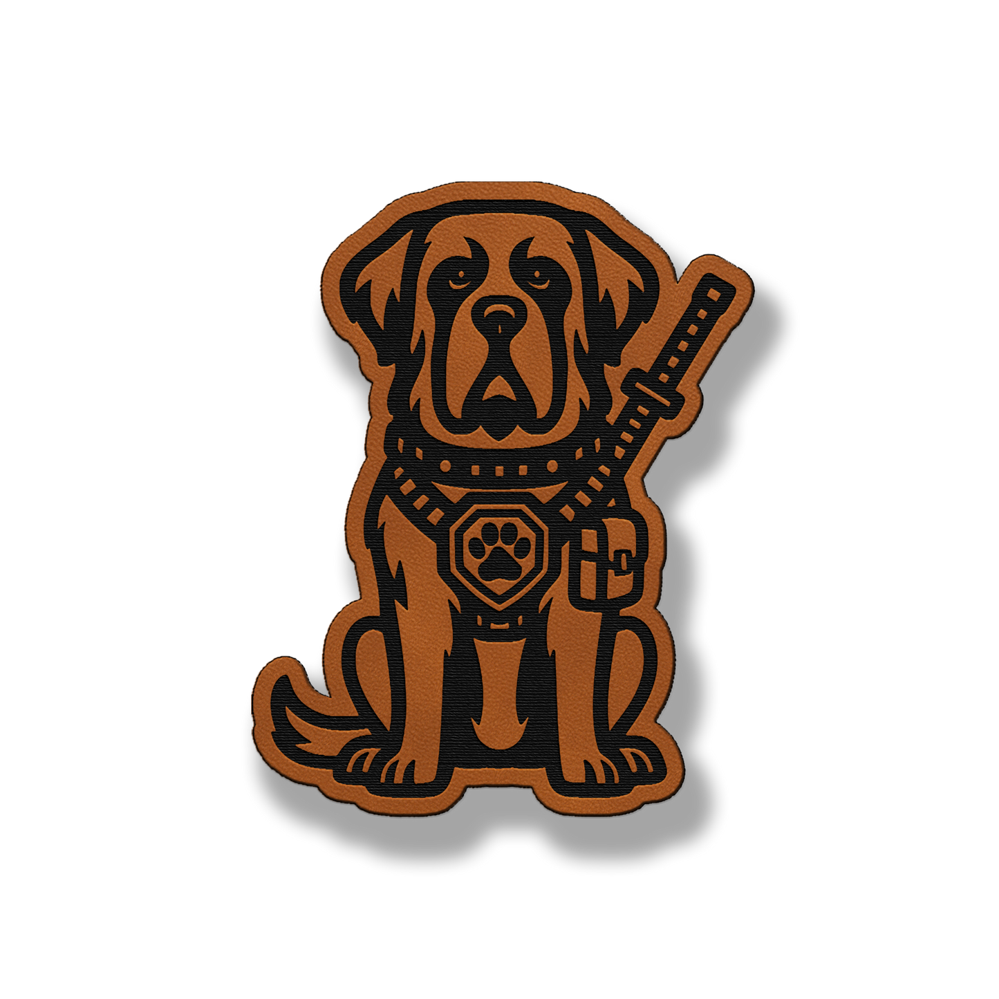 Tactical Saint Bernard Dog Patch – Leatherette Morale Patch