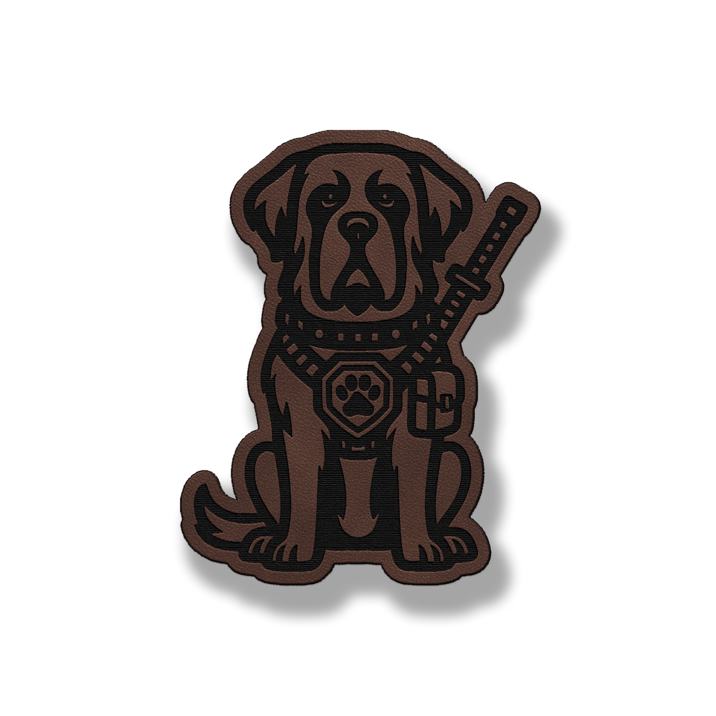 Tactical Saint Bernard Dog Patch – Leatherette Morale Patch