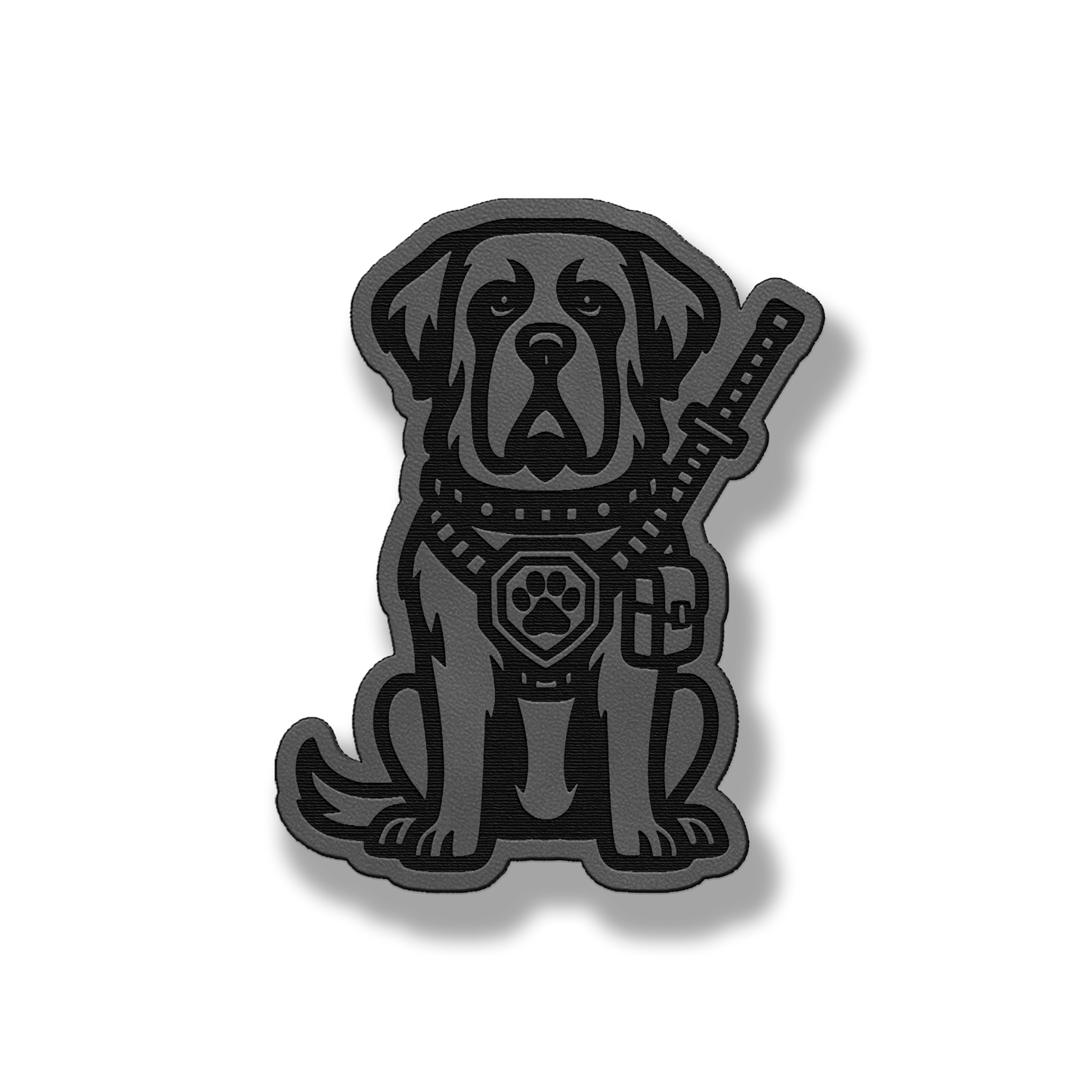 Tactical Saint Bernard Dog Patch – Leatherette Morale Patch