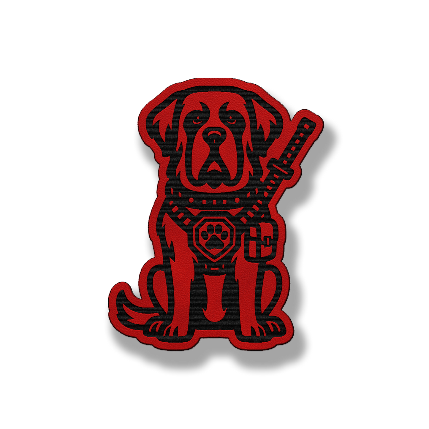 Tactical Saint Bernard Dog Patch – Leatherette Morale Patch