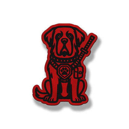 Tactical Saint Bernard Dog Patch – Leatherette Morale Patch