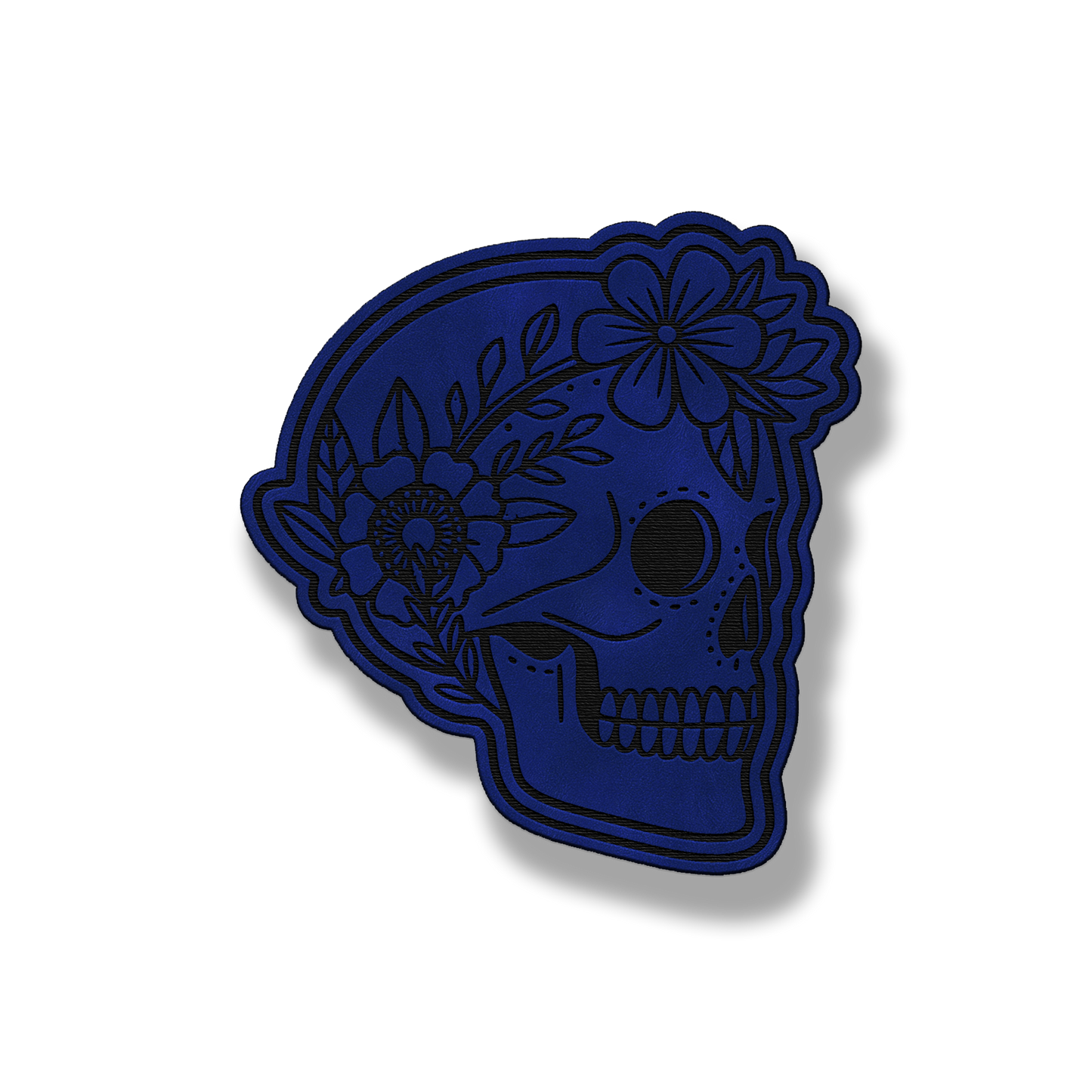 Floral Sugar Skull – Leatherette Patch