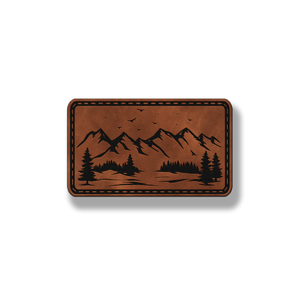 Timber Range leatherette patch in saddle chestnut