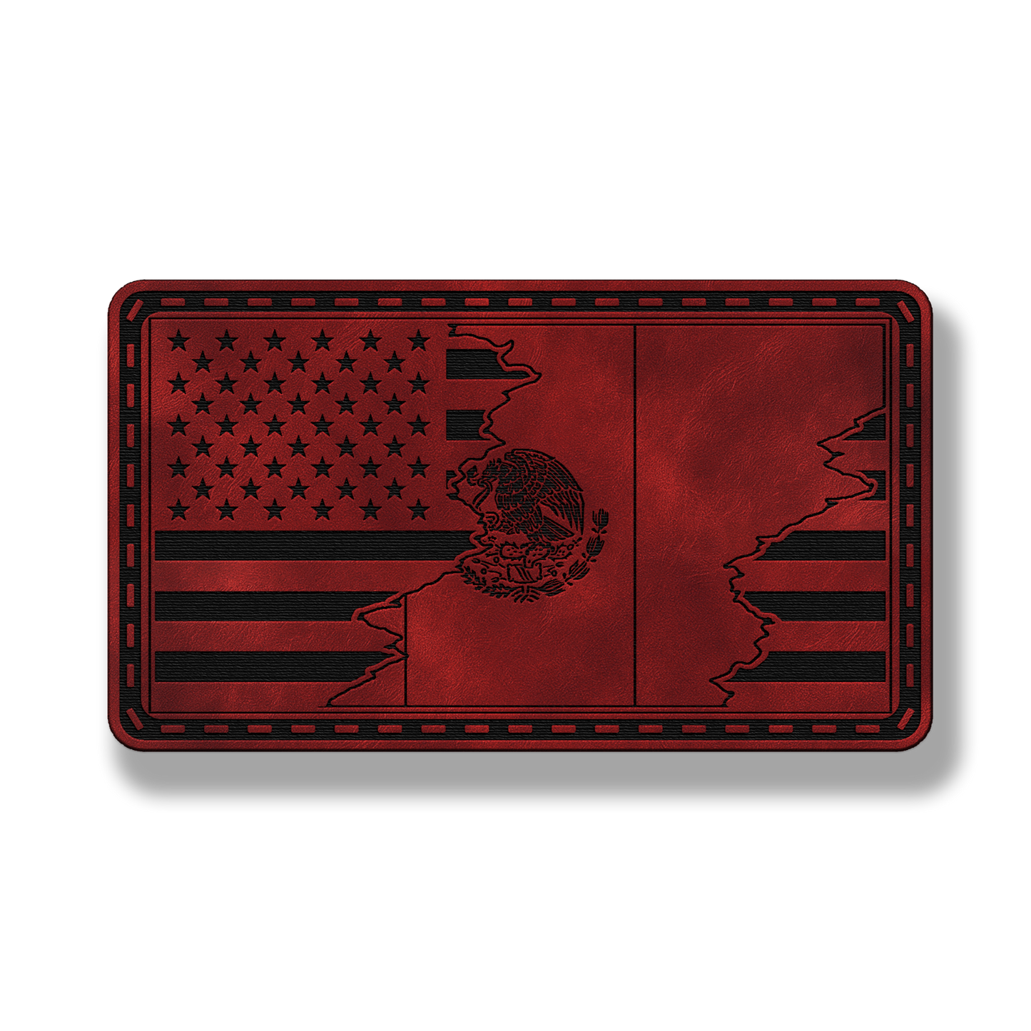 USA & Mexico Flag Patch – Leatherette Morale Patch