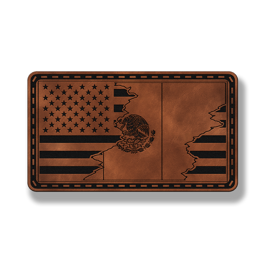 USA & Mexico Flag Patch – Leatherette Morale Patch