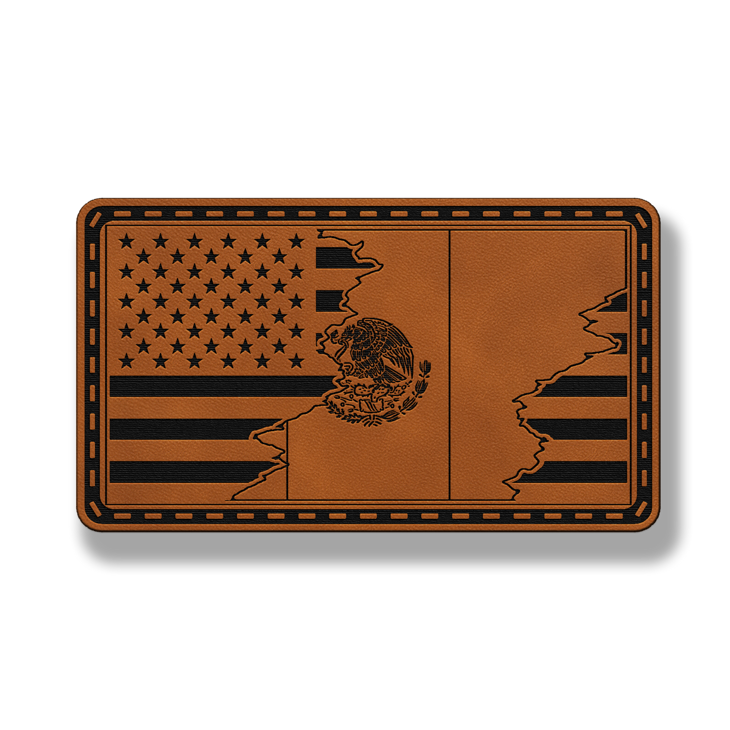 USA & Mexico Flag Patch – Leatherette Morale Patch