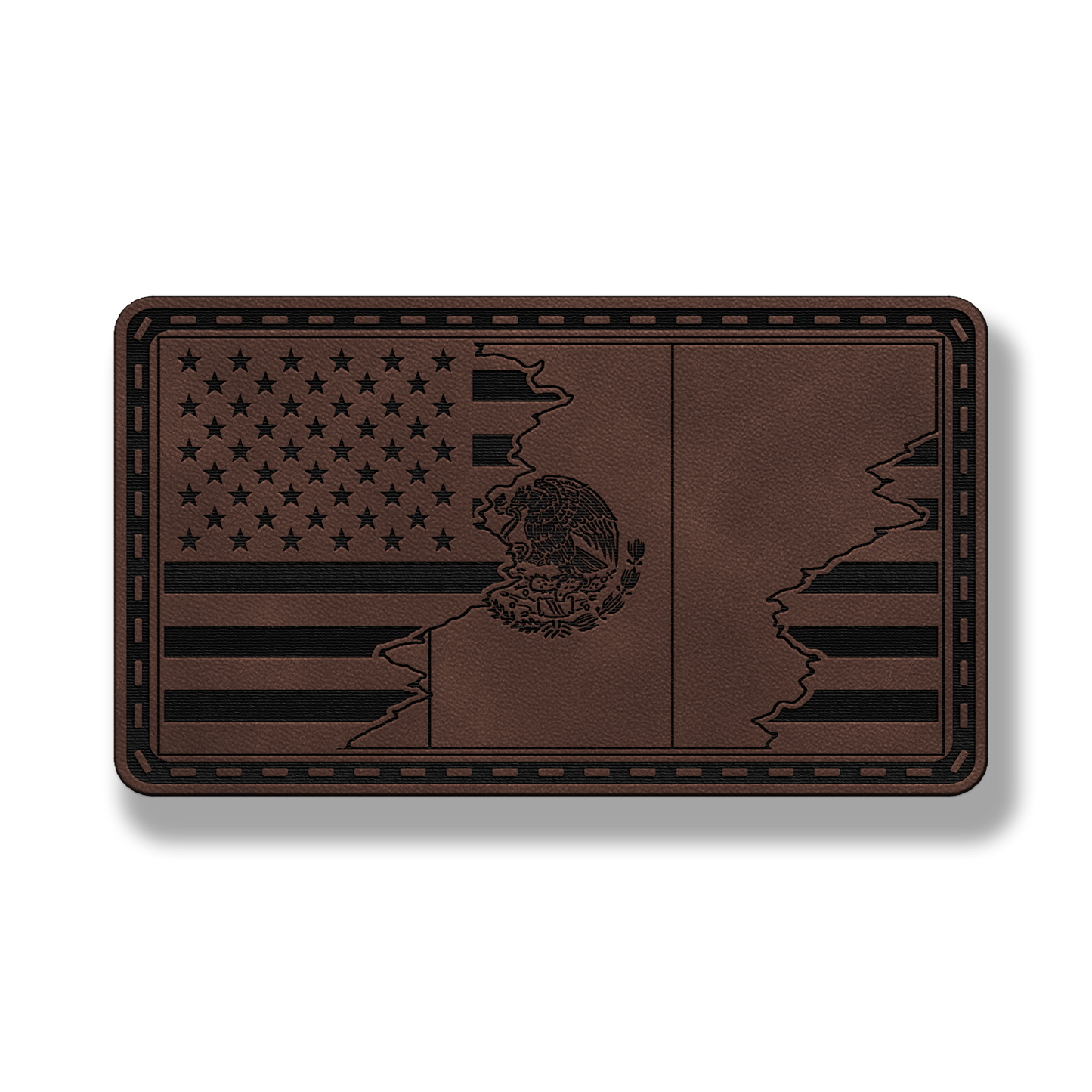 USA & Mexico Flag Patch – Leatherette Morale Patch