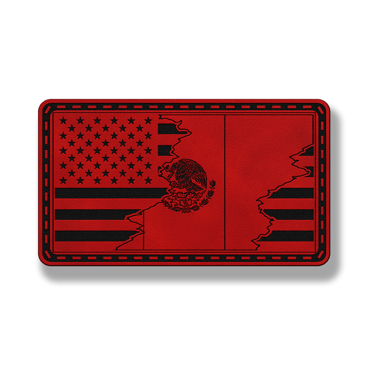 USA & Mexico Flag Patch – Leatherette Morale Patch