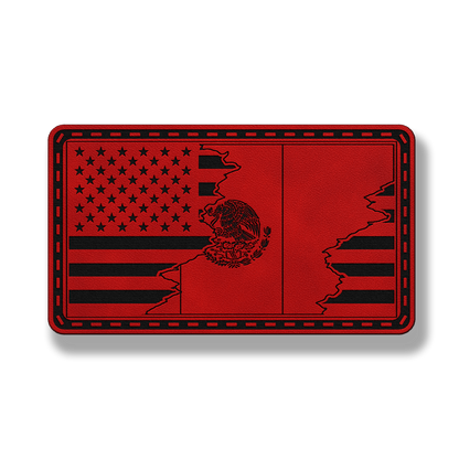 USA & Mexico Flag Patch – Leatherette Morale Patch