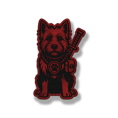 Tactical West Highland Terrier Patch – Leatherette Morale Patch
