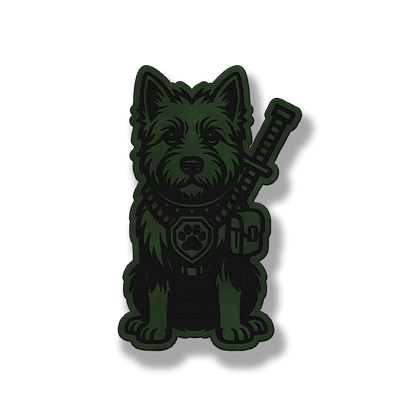 Tactical West Highland Terrier Patch – Leatherette Morale Patch
