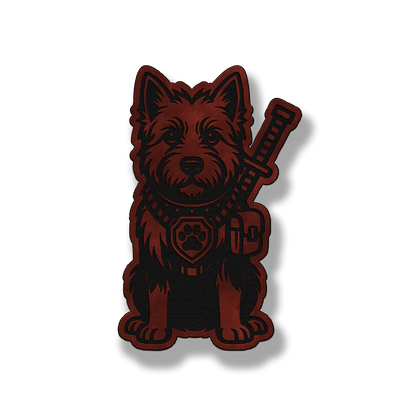 Tactical West Highland Terrier Patch – Leatherette Morale Patch